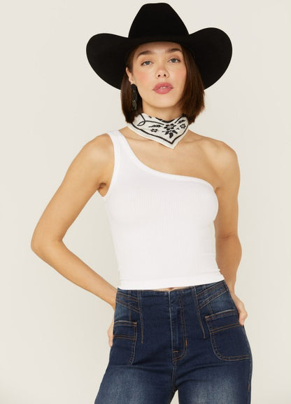 One Shoulder Top Cognac image 3