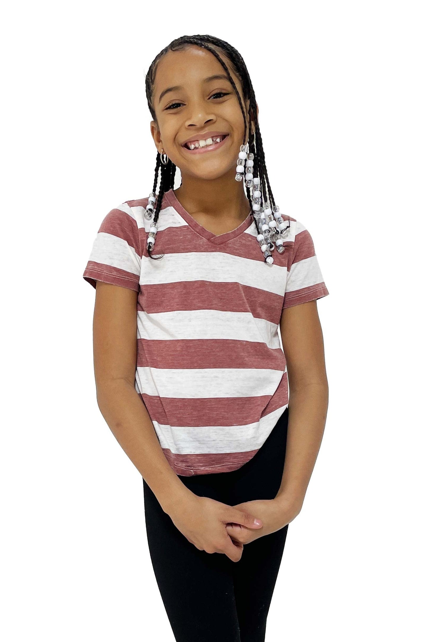 Girls Lounge Stripe Tee