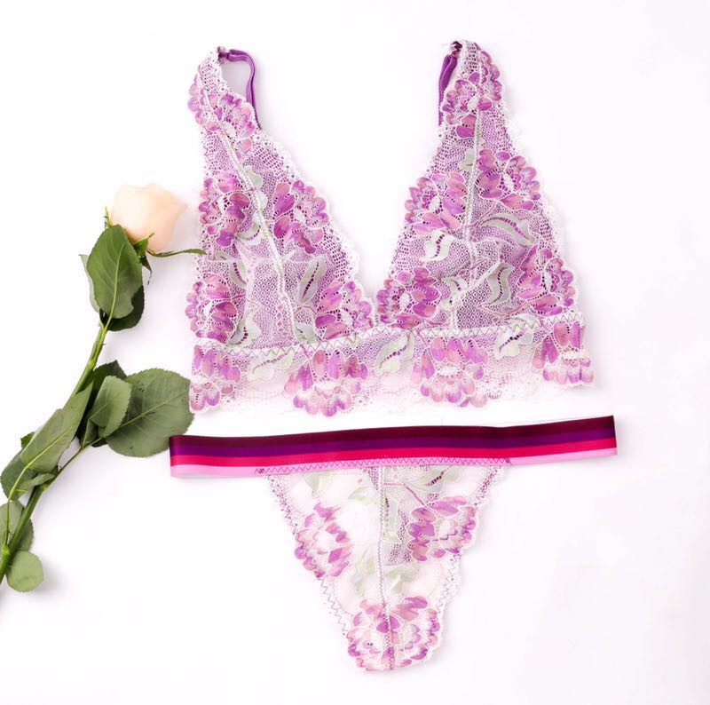 Lace and Floral Intimate Set