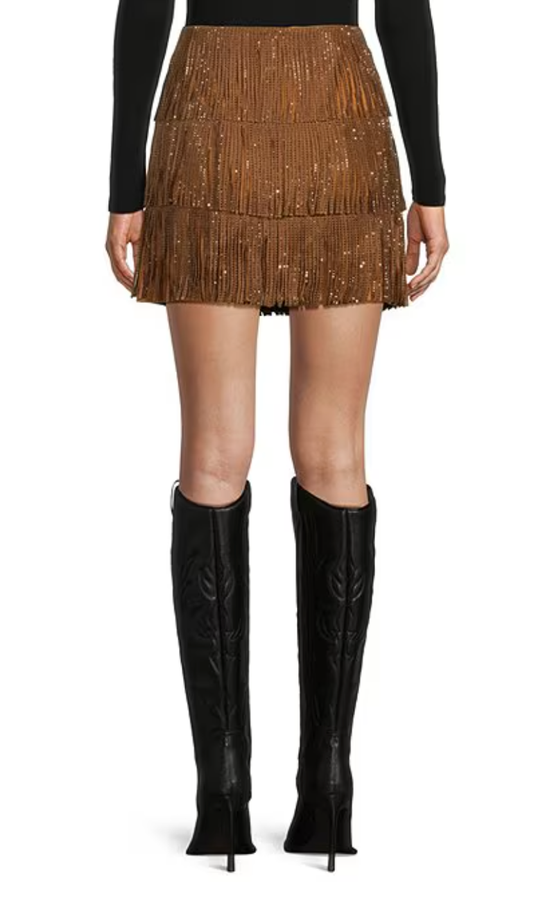 Women's Fringe Rhinestone Skirt image 2