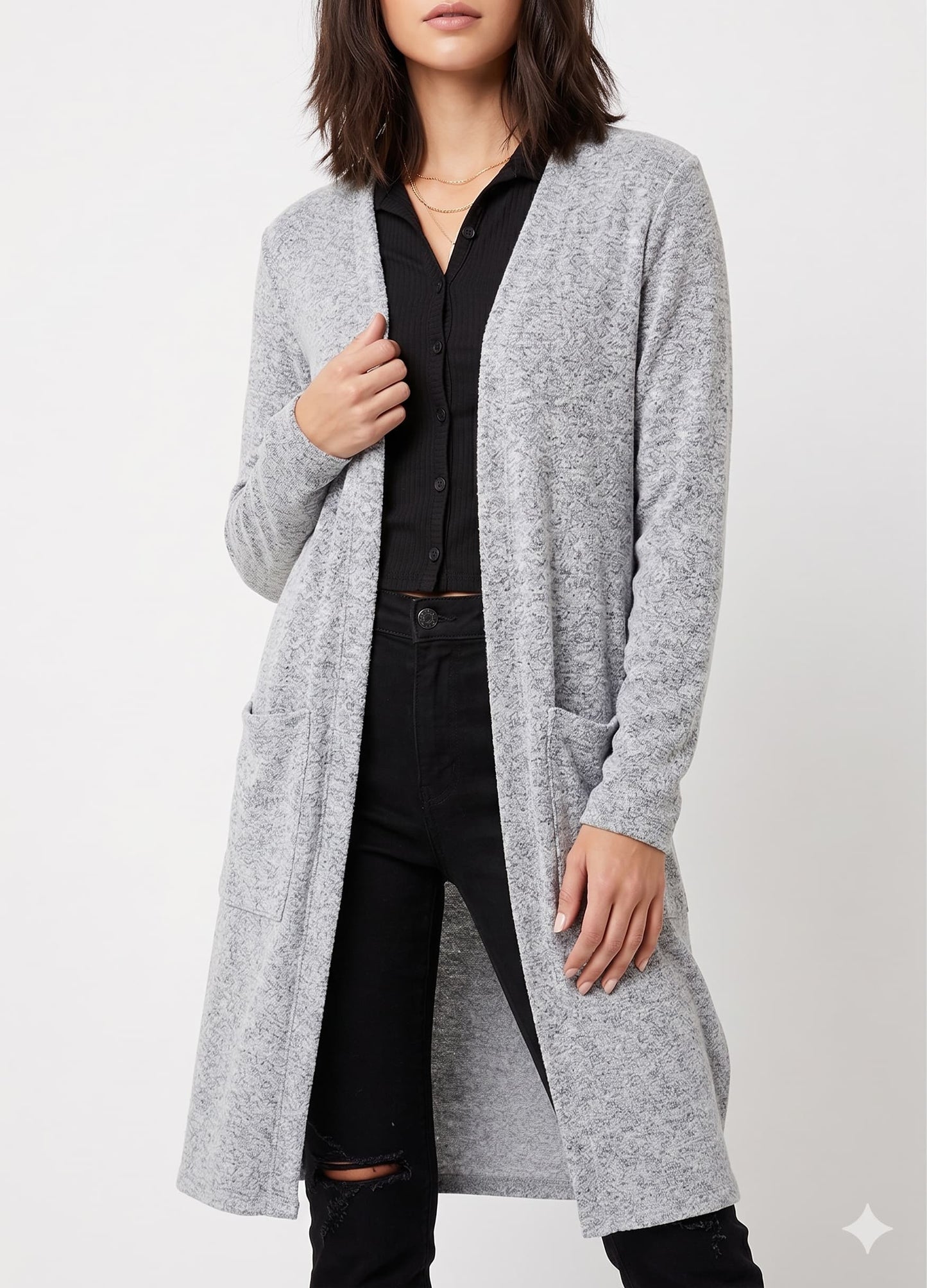 Women's Lounge Long Pocket Cardigan