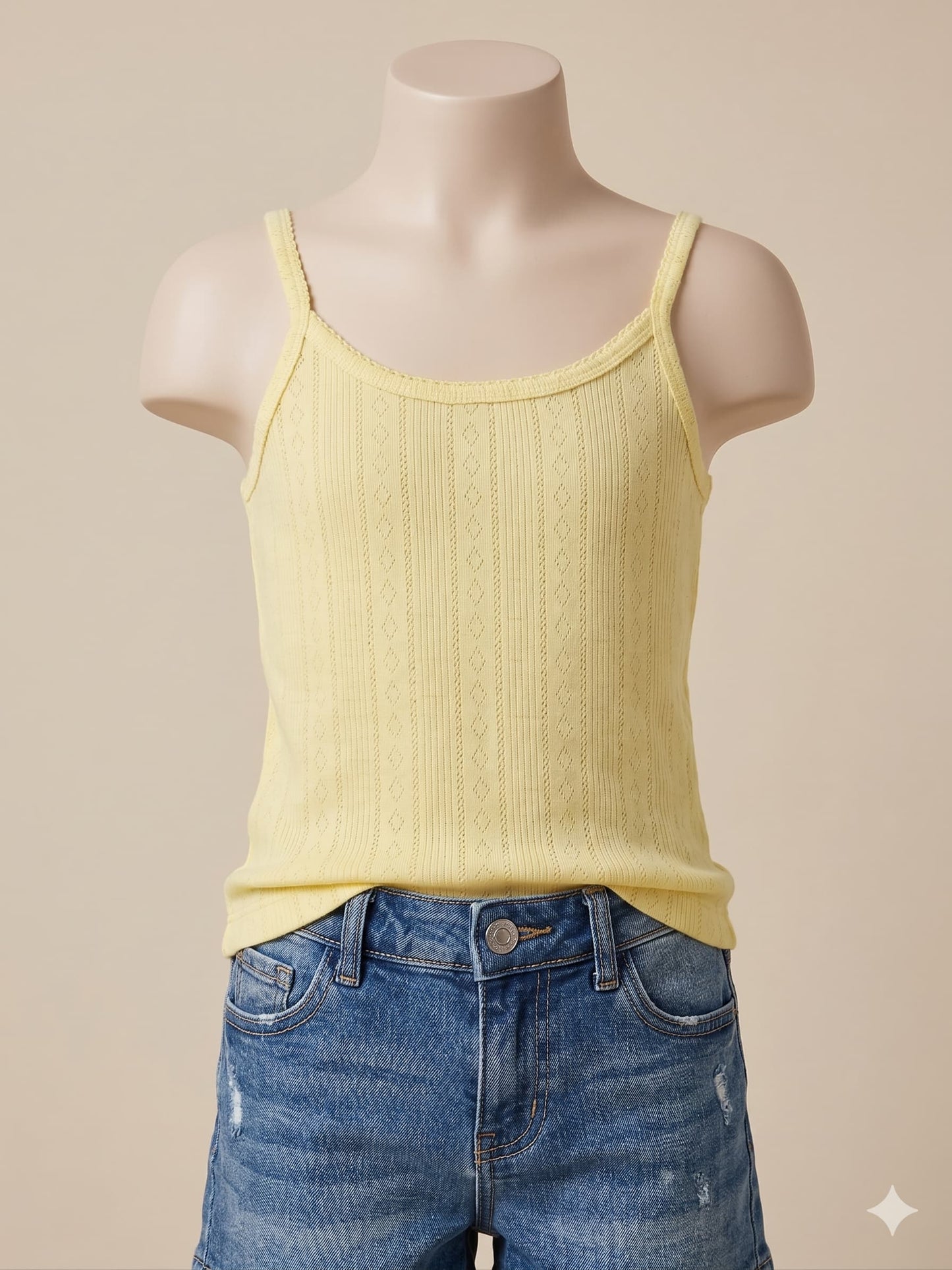 Girls Youth Pointelle Tank