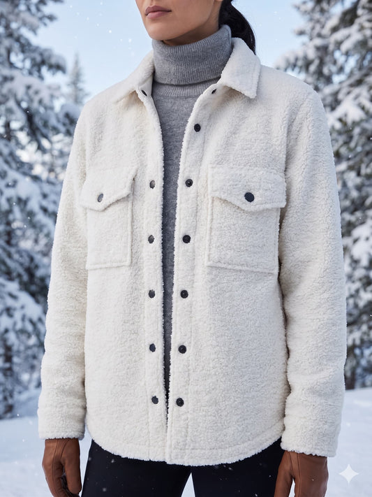 Women's Sherpa Button Up Jacket