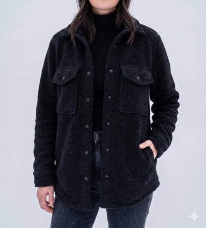 Women's Sherpa Button Up Jacket