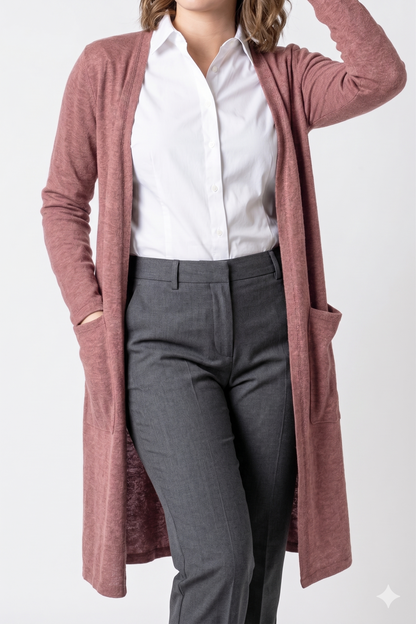 Women's Lounge Long Pocket Cardigan