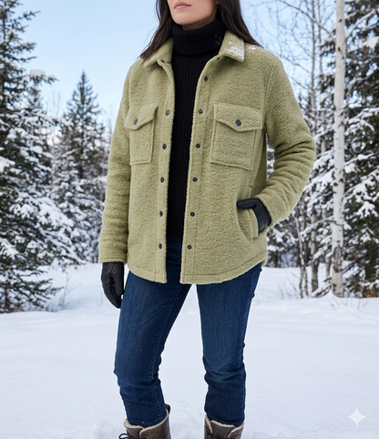 Women's Sherpa Button Up Jacket