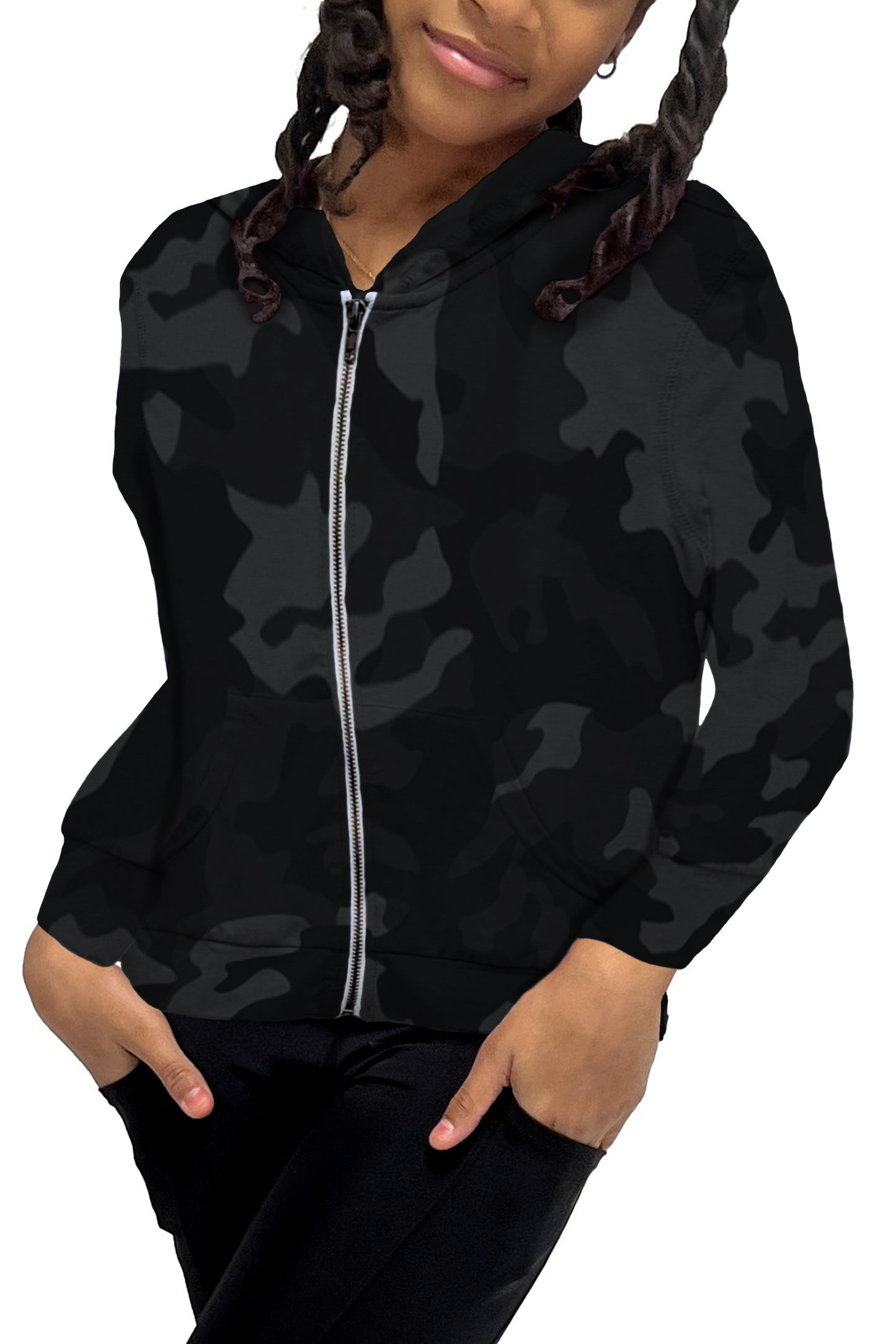 Girls' Yoga Zip-up Hoodie