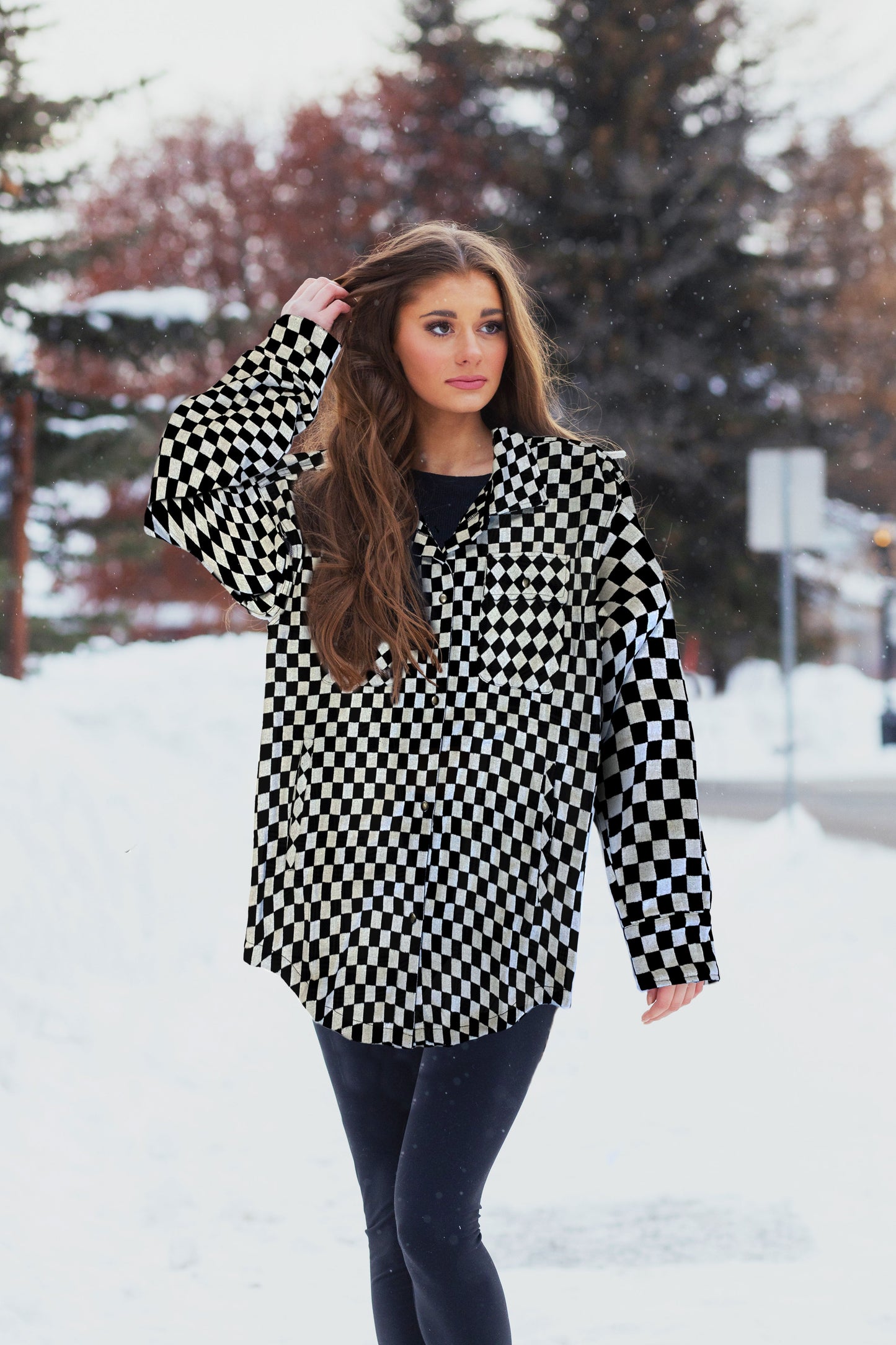 Women's Shacket Basketry Plaid image 2