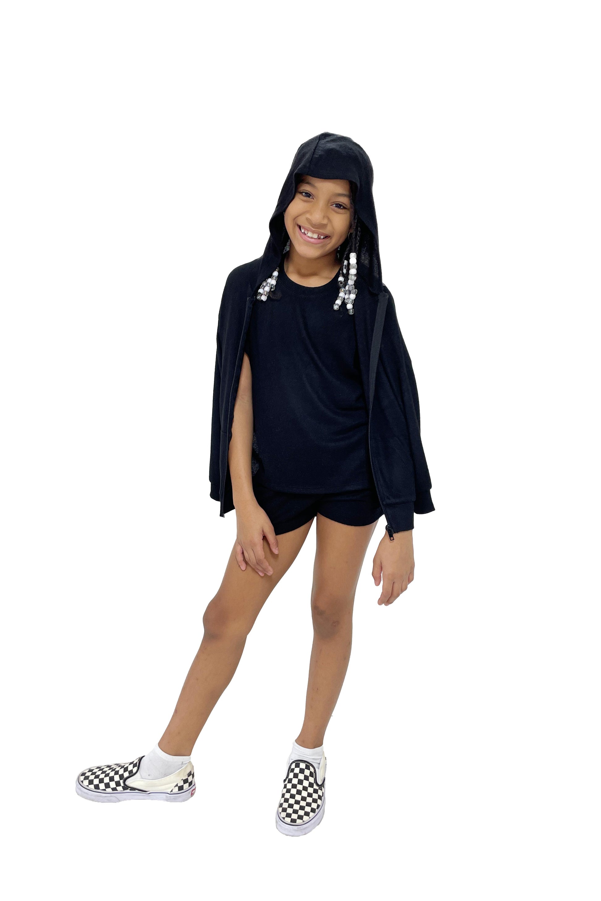 Lounge Set Hoodie and Short Tie Dye Lime Swirl image 7