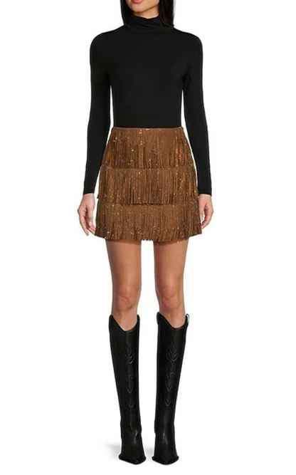 Women's Fringe Rhinestone Skirt image 7